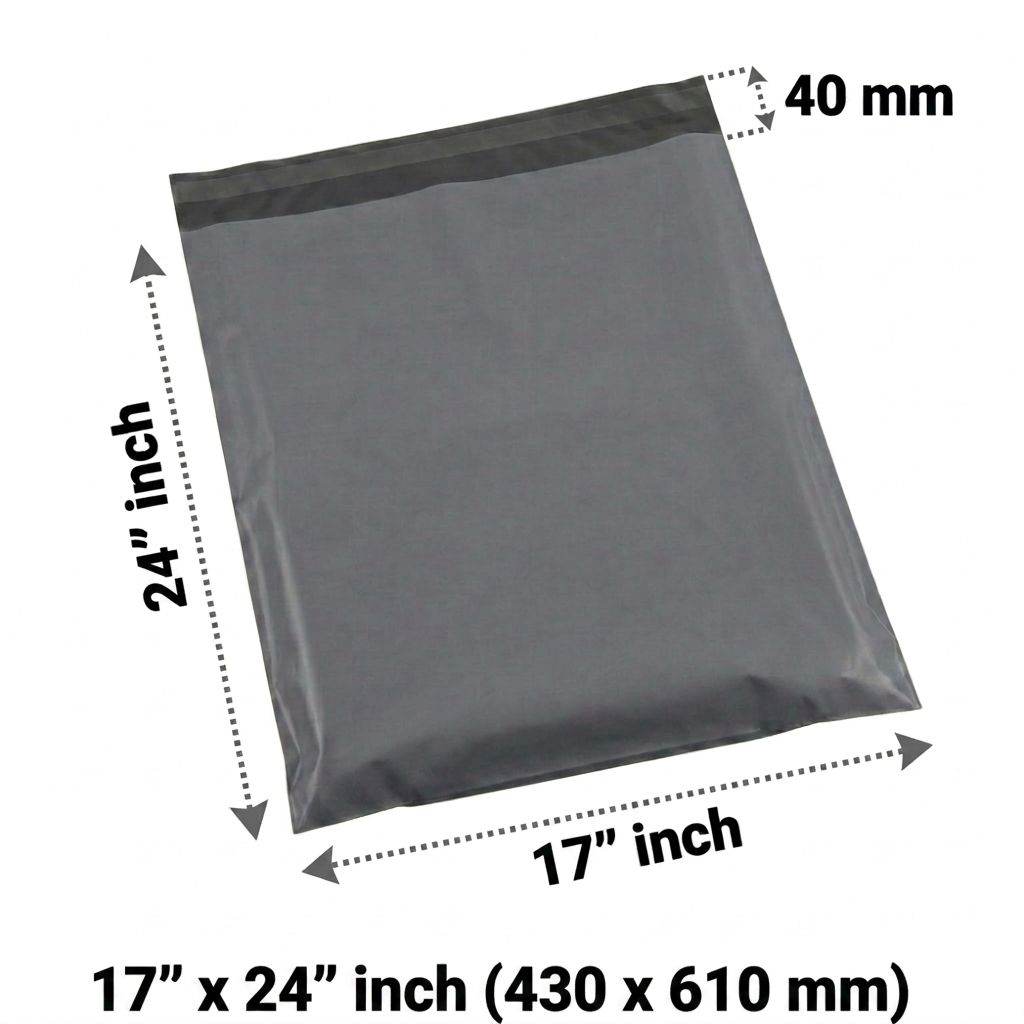 Grey Mailing Bags 17 x 24" Inch