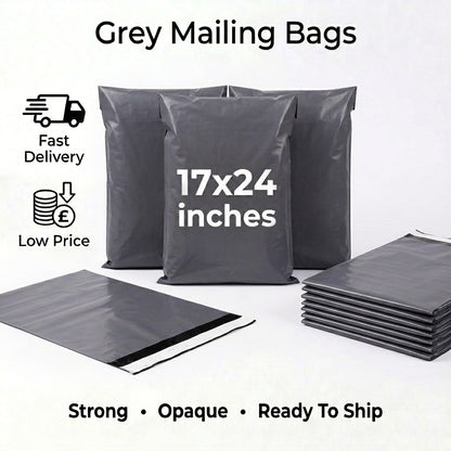 Grey Mailing Bags 17 x 24" Inch