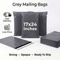 Grey Mailing Bags 17 x 24" Inch - Pack of 50